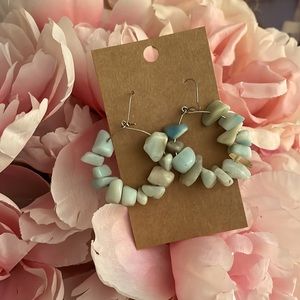 Handmade turquoise stone earrings